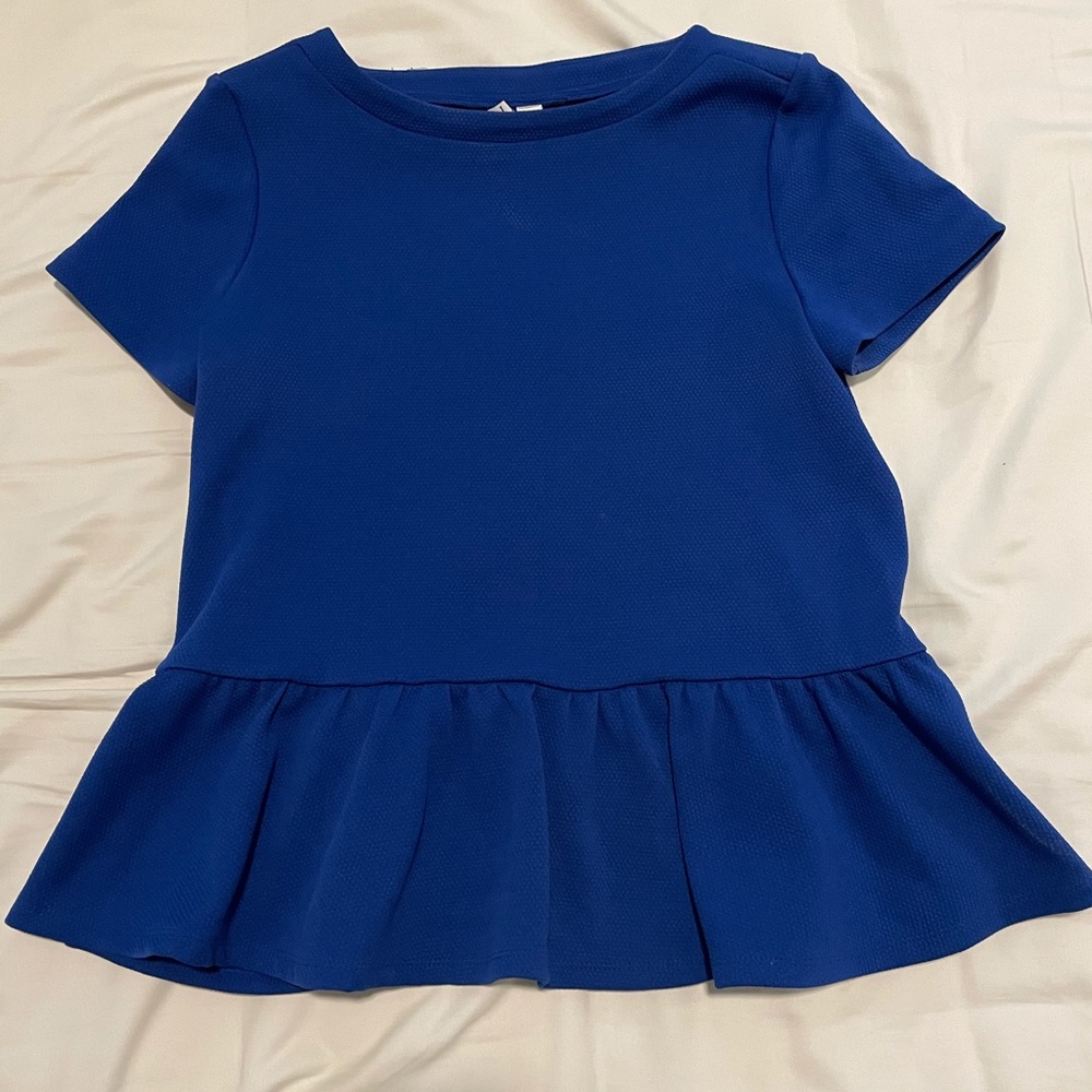 Elle Blue Peplum Top